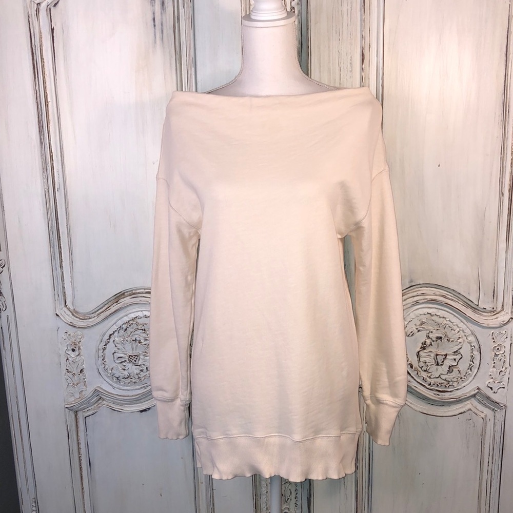 Pilcro and the Letterpress Cream Sweatshirt